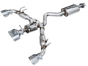 Toyota GR Corolla Performance Exhaust - AWE Tuning - Cat Back Touring Edition - Chrome Silver - `23-`24